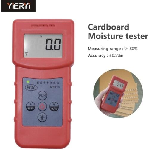 Yieryi MS310 Handheld Digital Inductive Moisture Analyzer For Wood Timber Paper Bamboo Carton Concrete Wood Moisture Tester