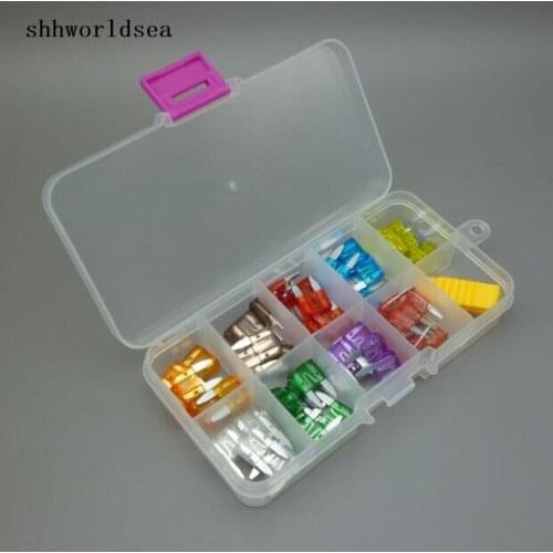 Shhworldsea 90pcs mini Blade Fuse Assortment Auto Car Motorcycle FUSE Kitt ATM 5A 7.5A 10A 15A 20A 25A 30A 35A 40A