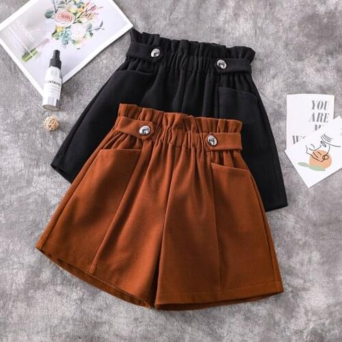 Plus big size clothing for femme woman High waist 2020 Womens shorts clothes pants elastic black cloth shorts female A6171