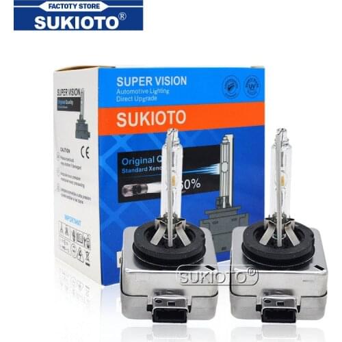 SUKIOTO 2PCS Original 35W Xenon D1S D2S D3S D4S HID Bulb Auto Car Headlight Bulb D1 D2 D3 D4 D1R D2R D4R 4300K 5000K 6000K 8000K