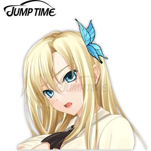 Jump Time Boku wa Tomodachi ga Sukunai Kashiwazaki Sena 53 Cute Anime Girl Peeker Vinyl Decal Window Waifu Car Stickers