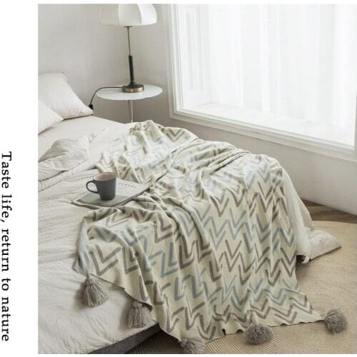 Knitted Blanket With Tassel Nordic Decorative Sofa Throw Blankets Bedding Quilt Crib Stroller Thread Blankets Chunky Bedspread