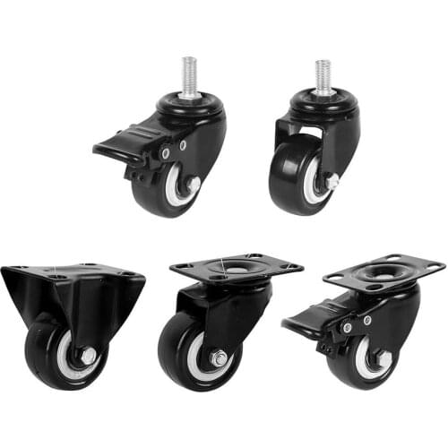 High quality 2 Inches Mute Light Universal Directional Brake Caster Wheel Furniture Accessory Silent Brake Protection