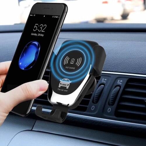 10W QI Wireless Fast Charger Car Mount Holder Stand For iPhone XS Max Samsung Storage Holders
