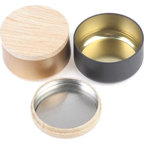 2pcs/1pcLuxury Candle Jars with Lid Bulk Round Candle Container Tins Empty Storage Box for DIY Salves Skin Care Beauty Samples