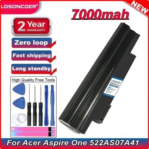 6CELLS Laptop battery D255 for Acer Aspire One D270 D260 522 722 AOD255 AOD257 AOD260 D255E D257 D257E E100 AL10A31 al10b31
