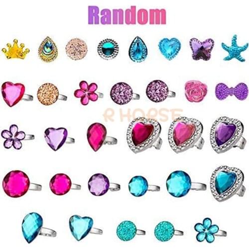 66Pcs Princess Jewelry Dress-UpToy Set With Tiara Necklace Earrings Rings Wand Bracelets Pretend Play Sets for Girls Birthday
