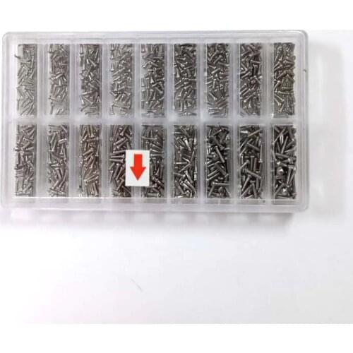 900Pcs/Set Silver Stainless Steel Tiny Screws For Eye Glasses Watch Clock Repair Kit Tools Box Of Assorted Screws screw