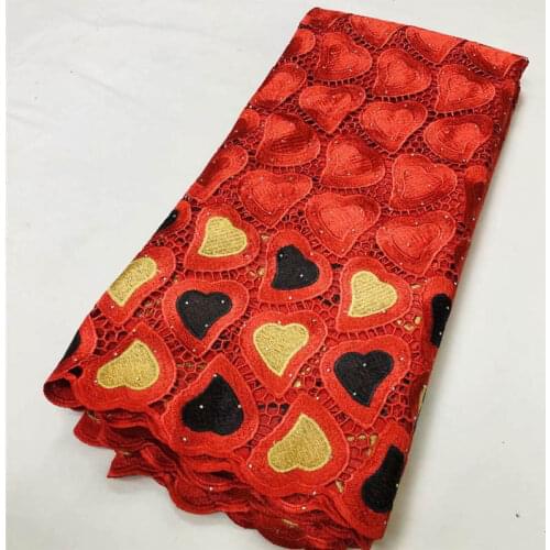 5 Yards African Mesh Cord Lace Fabric 2020 High Quality Embroidered Nigerian Net Tulle Lace Fabric For Wedding Dress! XMFN11133