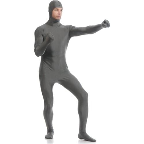 Ainclu 24h Full Body Open Face Spandex Zentai Suit Pure Color Skin-Tight Halloween Party Unitard Customize plus size