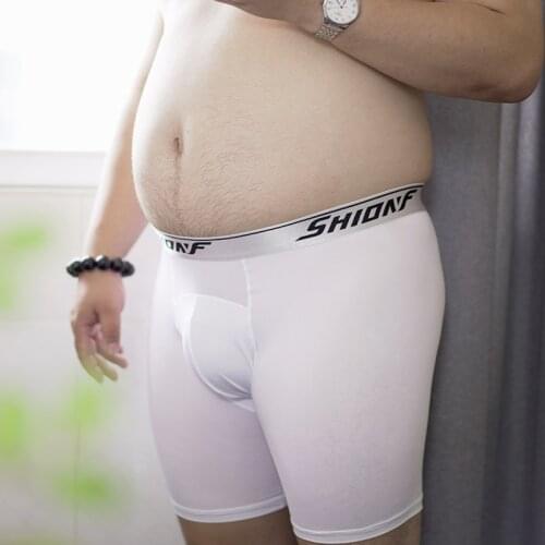 BEARLOOKS Mens boxer briefs large size shorts Anti Wear Leg Running Fitness Underwear Transparent See-through Underpants