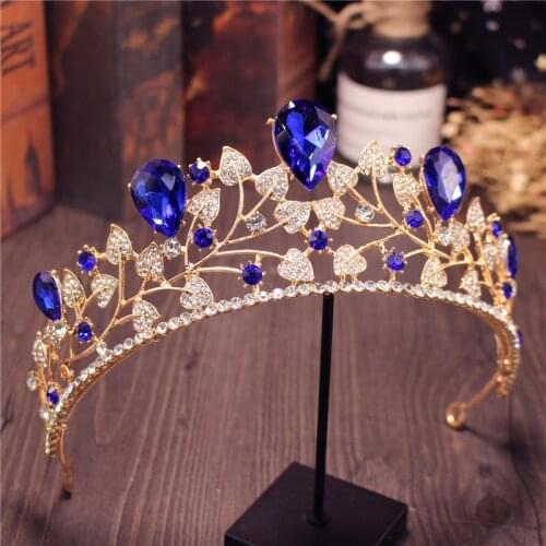 Large Crystal Crown Wedding Hair Jewelry Bridal Tiaras Headdress Pageant Party Birthday Tiara Crown Princess Diadem Bride