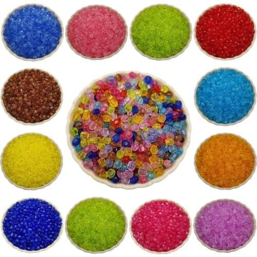 4mm 500PCS Acrylic bead Loose Beads DIY Findings Jewelry Making Handmade Craft Wholesale Hot Sale New Fashion Multicolor