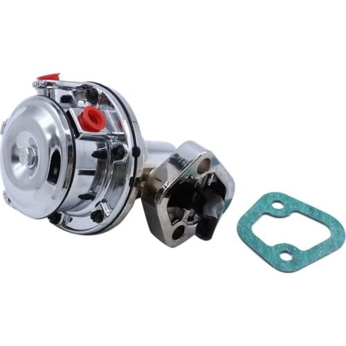 For Chevy Small Block V8 Mechanical Fuel Pump - Two Valve 80 GPH 8 PSI - SBC (262-400), Chrome Car Accessories