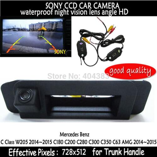 For Mercedes Benz CLA Class C117 2015 Car Rear View Camera waterproof Reverse Camera wireless sony HD CCD RCA NTST Trunk handle