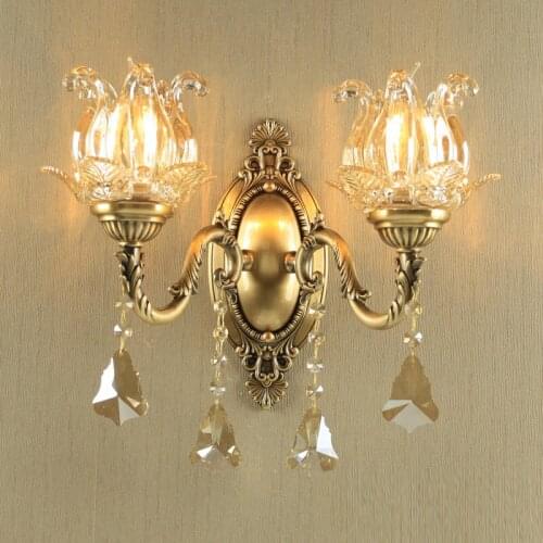 French restaurant all copper wall lamp living room lamp European style art bedroom lights modern art lighting bedroom study lamp