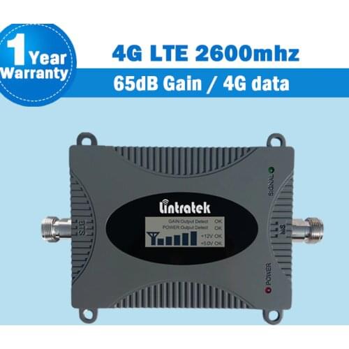Lintratek Band 7 4G 2600mhz Mobile Phone Signal Booster 4G LTE 2600 LCD Display Network LTE Signal Repeater Amplifier Home S54