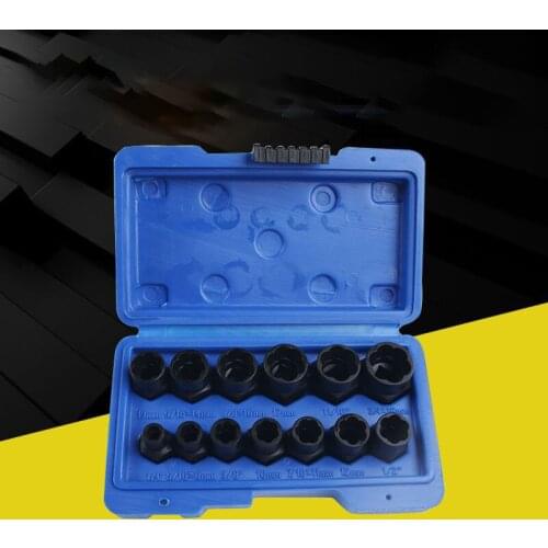 Nut Extractor Broken and Damaged Screw Nut Stud Extractor Bolt Remover 13pcs LF-190905