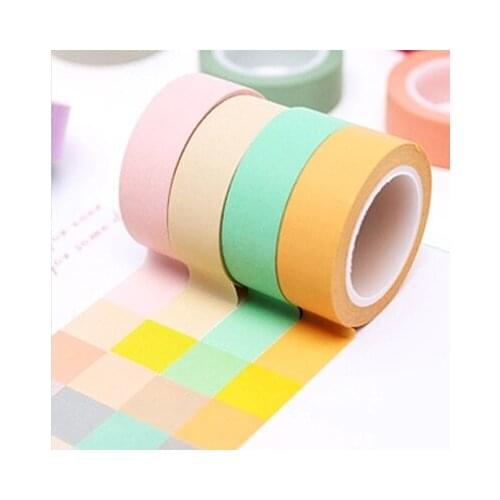 Adhesive washi solid color child tape multicolour tape photo album tape handmade tape 10 meters