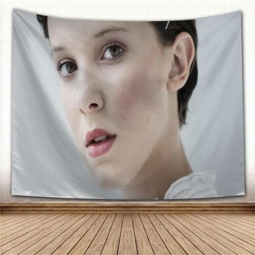 New Millie Bobby Brown Wall Hanging Tapestry Home Party Decorative Tapestries Photo Background Cloth Table Cloth Wall Tapestry