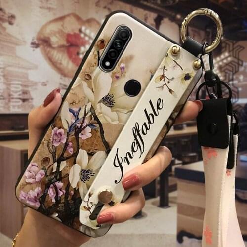 New Arrival Phone Holder Phone Case For OPPO A8/A31 2020 For Girls Wrist Strap Original Back Cover