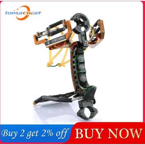 Hunting Slingshot Fishing Catapult Powerful Outdoor Shooting Slingshot with Rubber Band