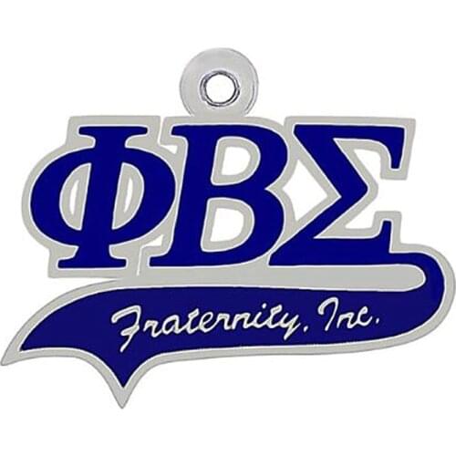 Double Nose Custom Design Zinc Alloy Blue Enamel Greek Letters Phi Beta Sigma Charm Pendant For Bracelets Necklace Making