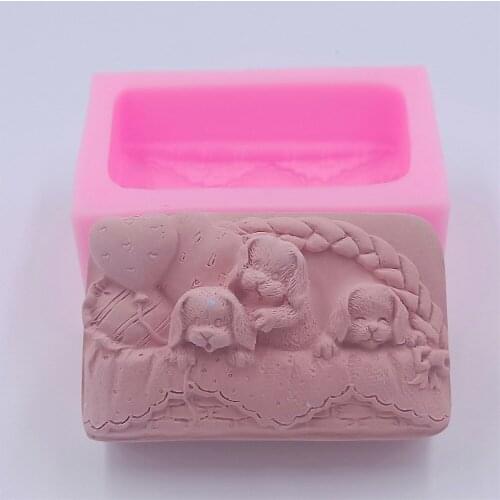 3D Dog DIY Silicone Soap Mold Mousse Cake Decorating Silicone Mold Resin Craft Molds