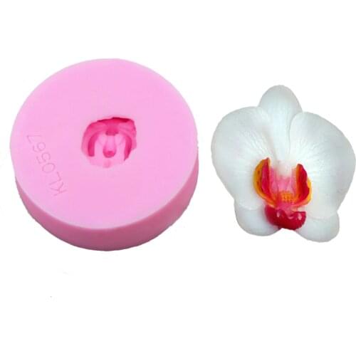 Food Grade Butterfly Orchid Shape Chocolate Candy Sugarcraft Soap Tools Fondant Cake Border Decorating Silicone Mold