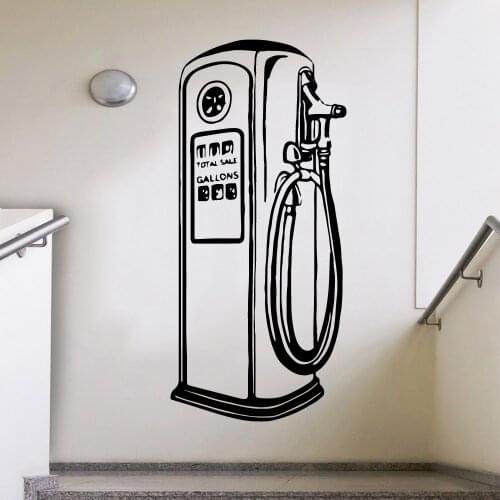 Modern Gas Station Home Decor Wall Stickers Vinyl Wallpaper for Living Room Art Decals Mural Bedroom Sticker Poster 4126