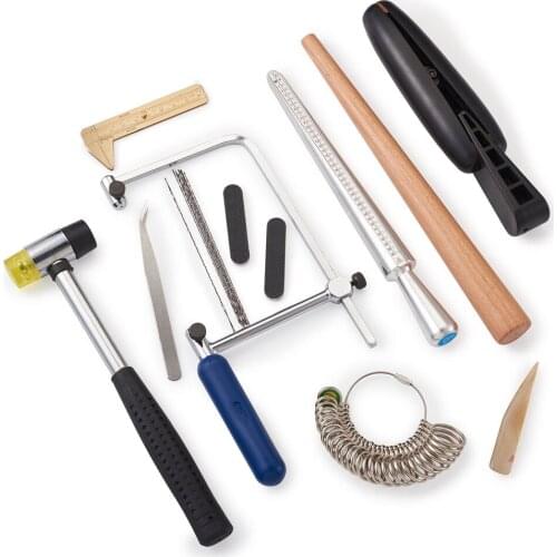 Jewelry Measuring Ring Size Sticks Ring Mandrel American Calibration Ring Rubber Hammers Ring Enlarger Sizer Cutting Polish Tool