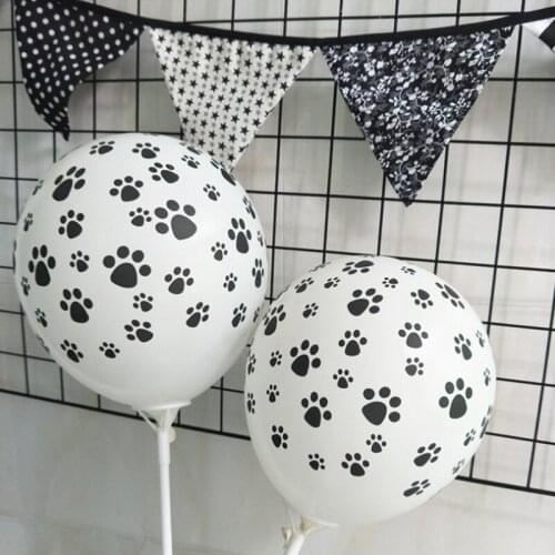 10pcs lot 12 inch Paws Print Dog Party Balloons Latex Balloons Kids Birthday Gift baby shower Party Toys Decoration hot selling