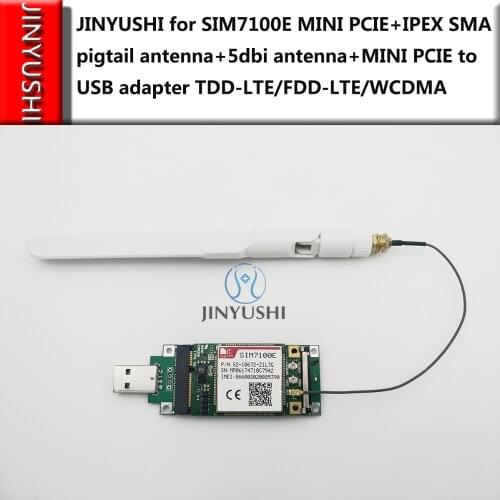 100% New&Original no fake SIMCOM SIM7100E Mini Pcie+IPEX SMA pigtail antenna+5dbi antenna+USB adapter