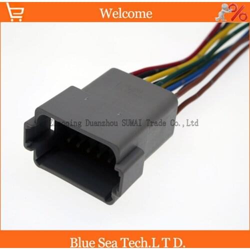 2 PCS Deutsch DT04-12P 12 Pin Engine/Gearbox electrical connector with cable for car,bus,motor,truck etc