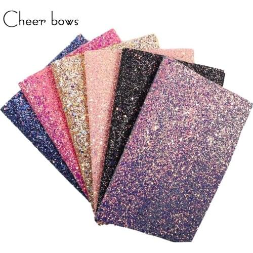 22*30CM Chunky Glitter Solid Color Fabric DIY Hairbows Accessories DIY bag Materials Apparel Sewing Accessories For Dolls Making