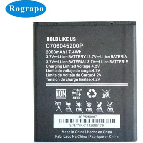 3.7V 2000mAh Replacement Battery For BLU Studio C 5+5 LTE S0050UU C706045200P Mobile Phone Bateria Batterie Batteries