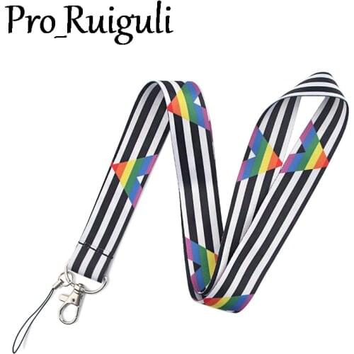 30pcs Homosexuality Straight Lanyard Keys Phone Holder Funny Neck Strap With Keyring ID Card DIY Animal webbings ribbons Hang