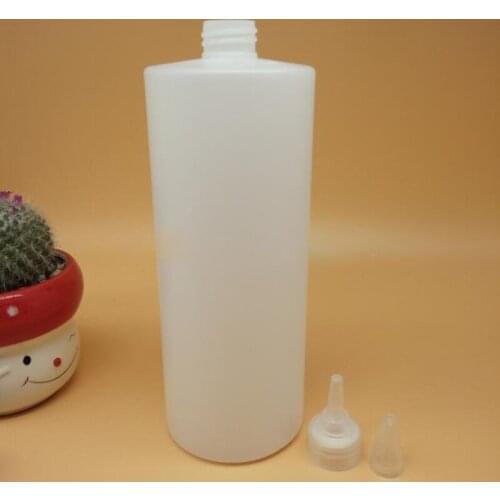 4pcs 1000ml Clear Plastic Pointed Cap Bottles Insecticide Sample HDPE Liquid Storage Tools Reagent Container