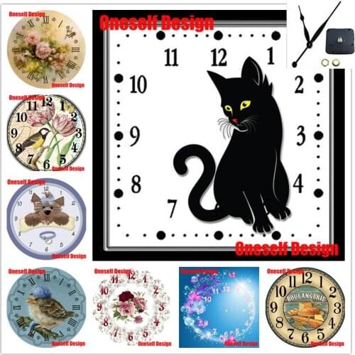 Diy diamond embroidery sale clock animal 5d diamond painting clock animal 5d diamond mosaic sale clock rhinestones picture gift