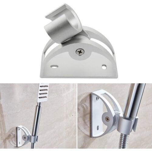 Aluminum Shower Base Holder Universal Adjustable Wall Mounted Bathroom Kitchen Restroom Accessories Bracket Rustproof Head