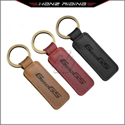 For BMW Motorrad G650GS G650 GS Motorcycle Keychain Cowhide Key Ring