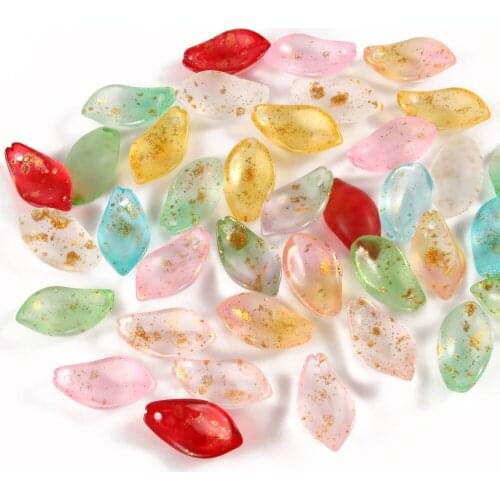 20pcs/lot 11x19mm Flower Petal Lampwork Czech Glass Spacer Beads for Jewelry Making Handmade Diy Bracelet Necklace Accessories