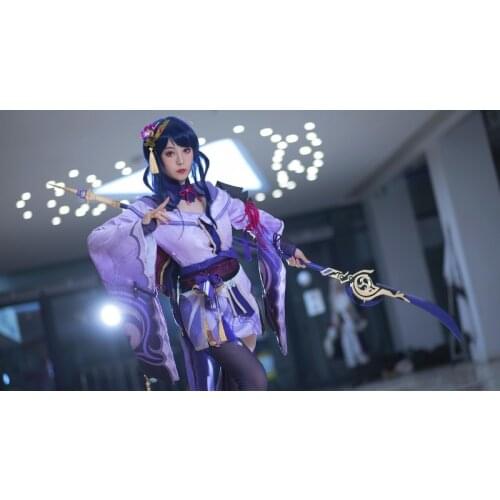 Game Genshin Impact Baal Grasscutters Light Spear Weapon Halloween Carnival Fancy Party Cosplay Props Toys Birthday Gifts