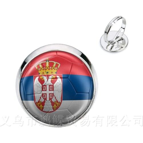 Classic Football Rings 2018 World Cups National Flag Switzerland,Sweden,Japan,Portugal,Nigeria,Soccer Souvenirs Best Gift
