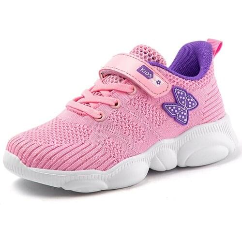 Girls Sneakers Comfortable Soft Kids Sports Shoes Baby Shoes Gym Trainers Pink Child Shoe Basket Garcon Outdoor Walking Footwear
