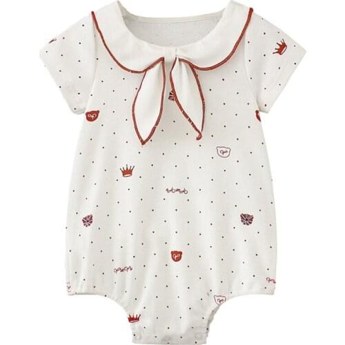 Summer 2021 Baby Girls Romper Short Sleeve 100% Cotton High Quality Outfits Clothes For 0-24 Months Girl Infant Overalls Clothes