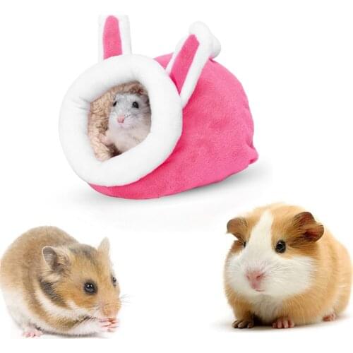Pet Small Animal Cotton Nest Winter Warm House Hedgehog Soft Comfortable Plush Hamster Sleeping Bed Cage Accessories