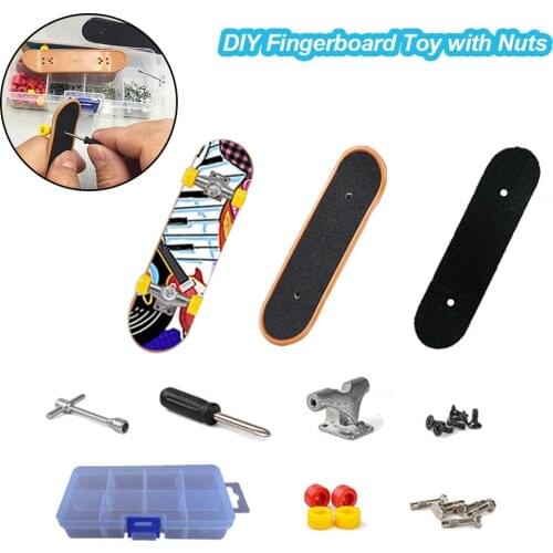 DIY Mini Fingerboard Set With Tools Desktop Skateboard Early Educational Toy For Children Over 3 Fingerboard Toy For Kids