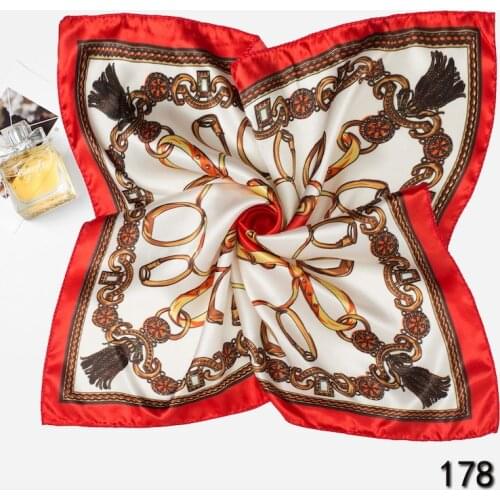 Multifunction Bandana Square Scarf for Women/Men Fashion Accessoires Silk-like Hair Handkerchief Bag Scarf 50*50cm x175