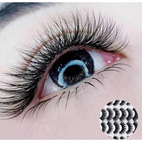 20 Pairs Natural Thick False Eyelashes 6D Faux Mink Hair Lashes Makeup Tools